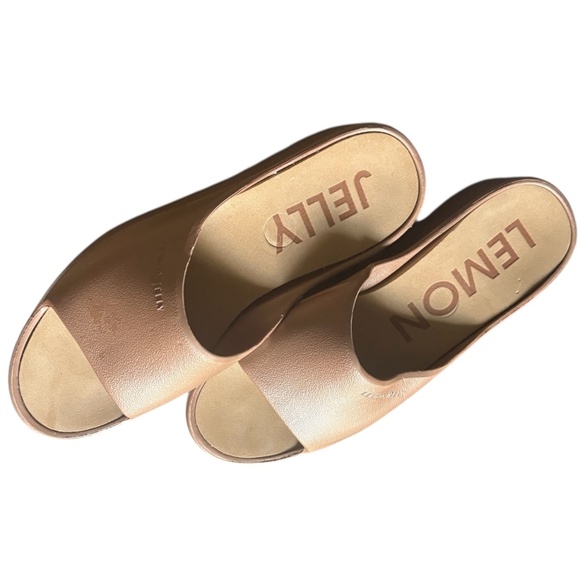 Lemon Jelly Sunny Bronze Platform Slides Sandals Size EU 40 / US 9-9.5 - Picture 2 of 6